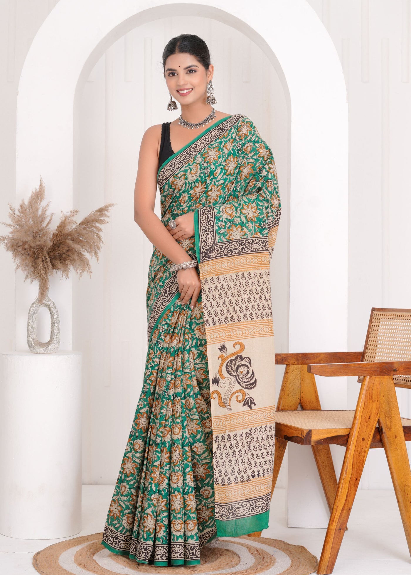 Premium Cotton Saree with Blouse Piece ( CS0603 )