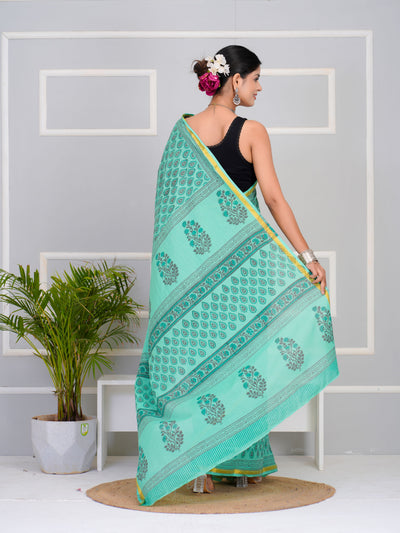 Premium Cotton Saree with Zari Border ( CS0212 )