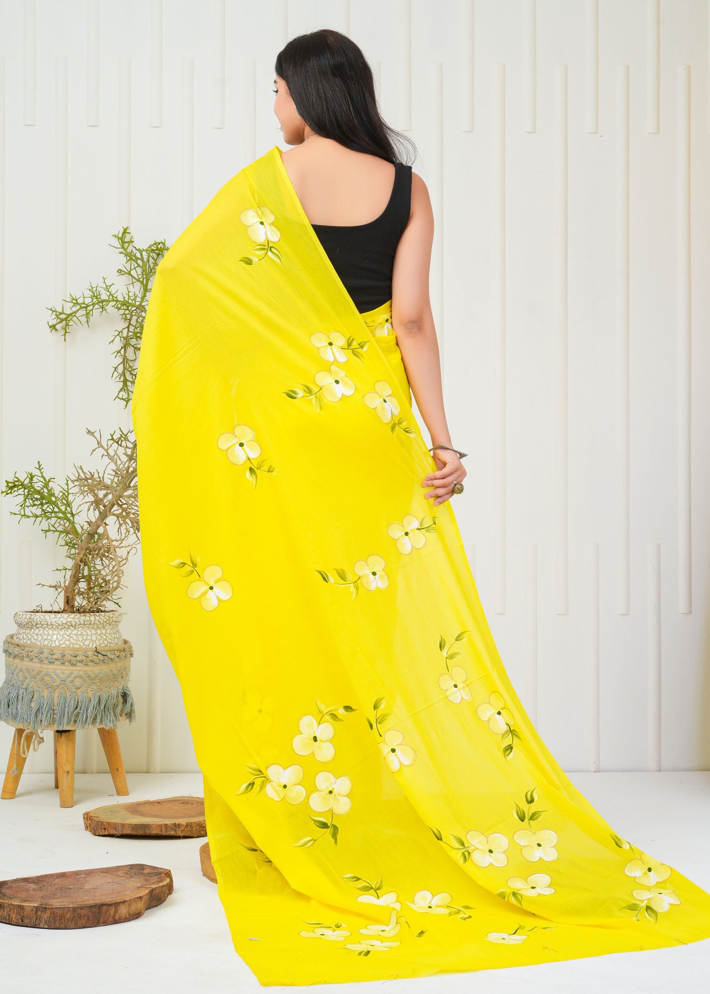 Premium Cotton Saree with Blouse Piece ( CS2002 )