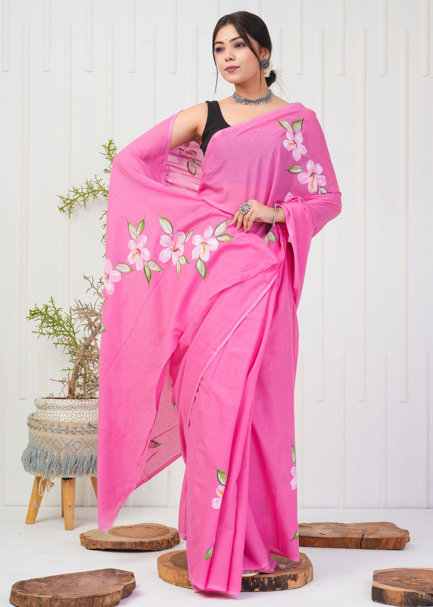 Premium Cotton Saree with Blouse Piece ( CS2005 )