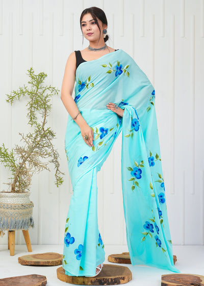 Premium Cotton Saree with Blouse Piece ( CS2006 )