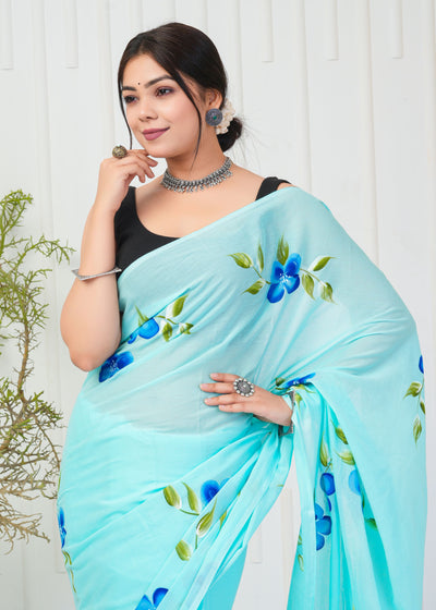 Premium Cotton Saree with Blouse Piece ( CS2006 )