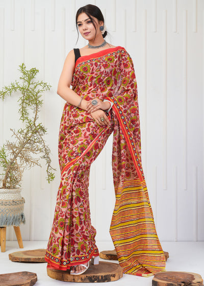 Premium Cotton Saree with Blouse Piece ( CS2008 )