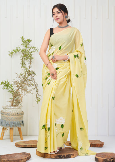 Premium Cotton Saree with Blouse Piece ( CS2012 )