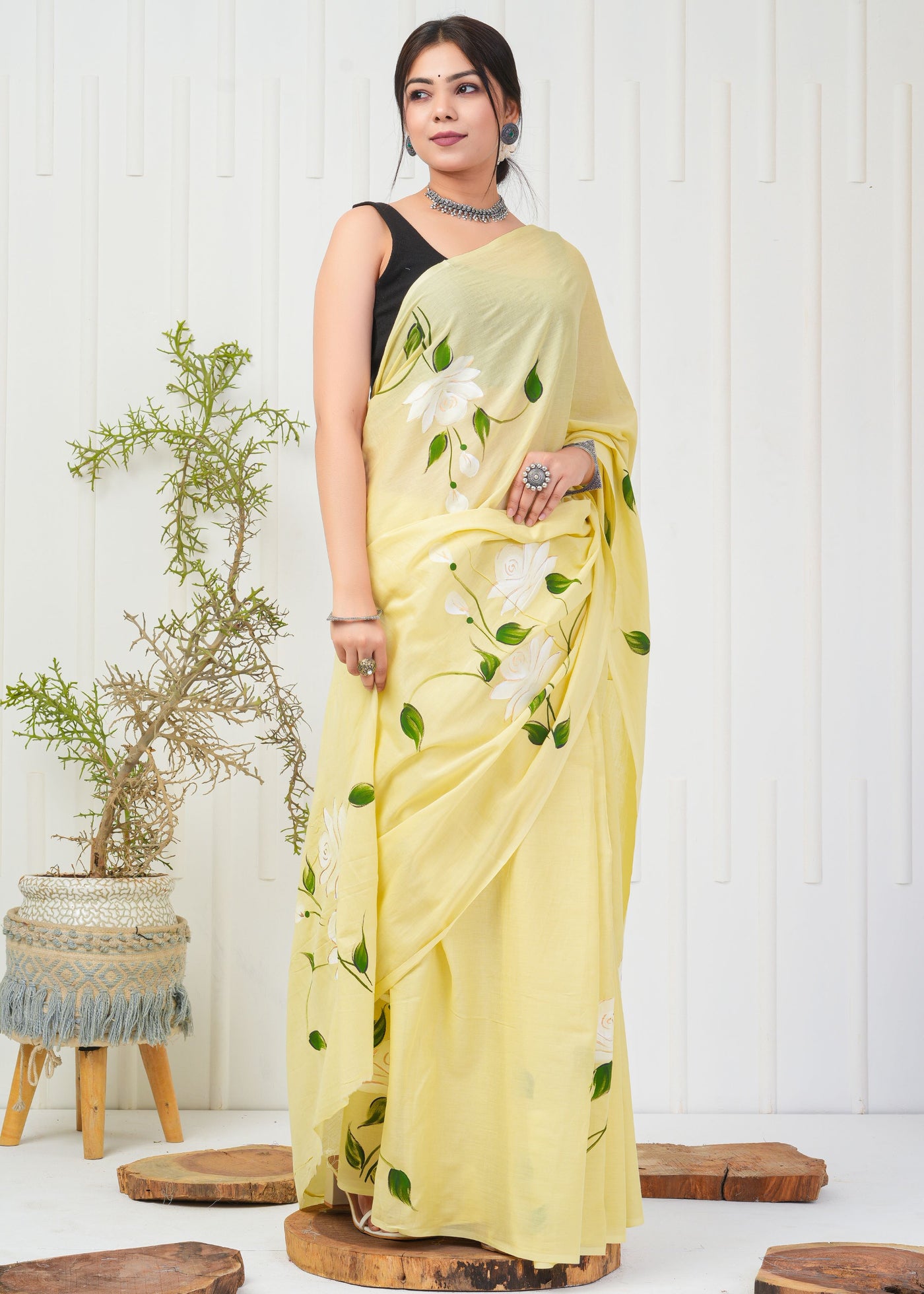 Premium Cotton Saree with Blouse Piece ( CS2012 )