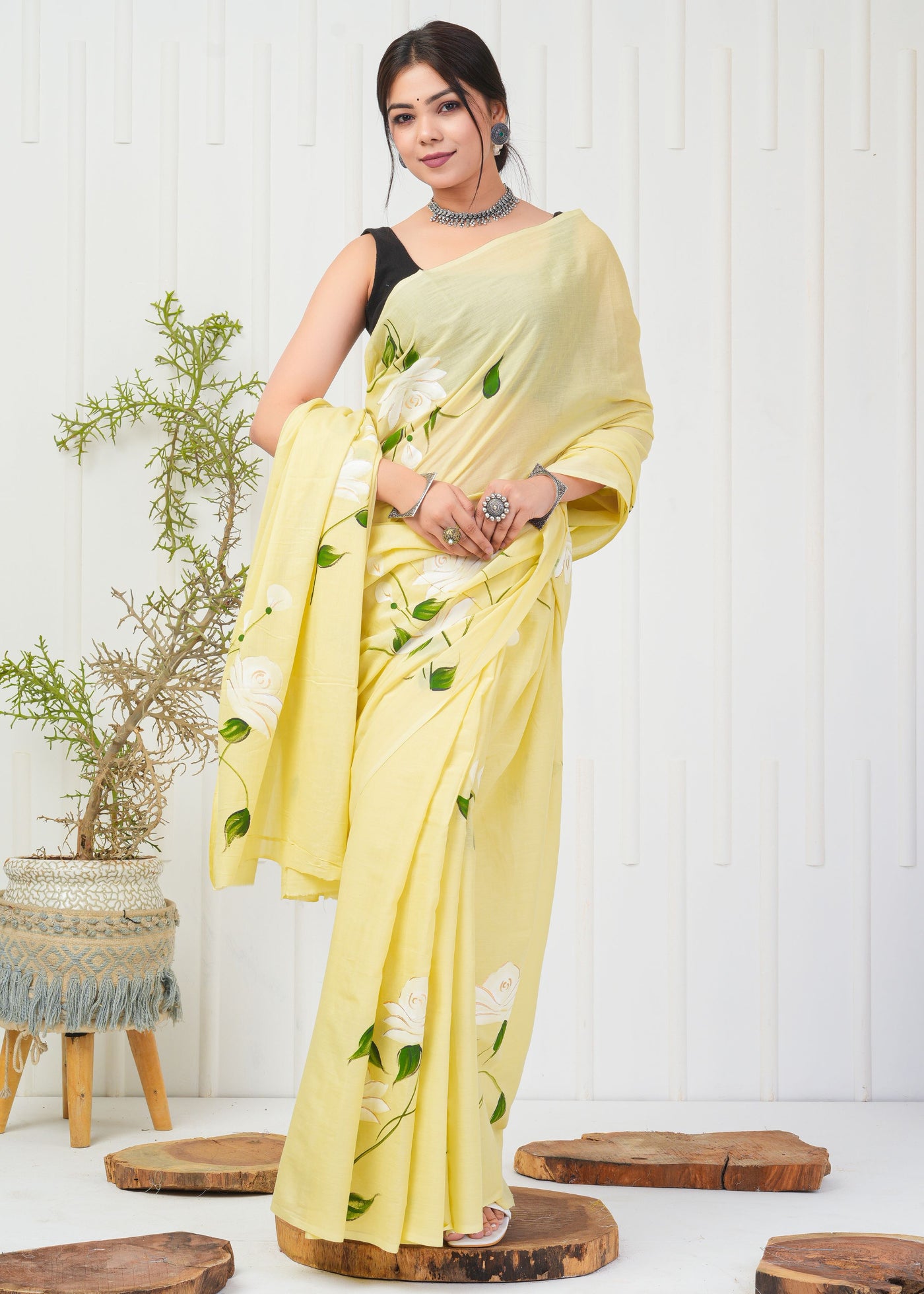 Premium Cotton Saree with Blouse Piece ( CS2012 )