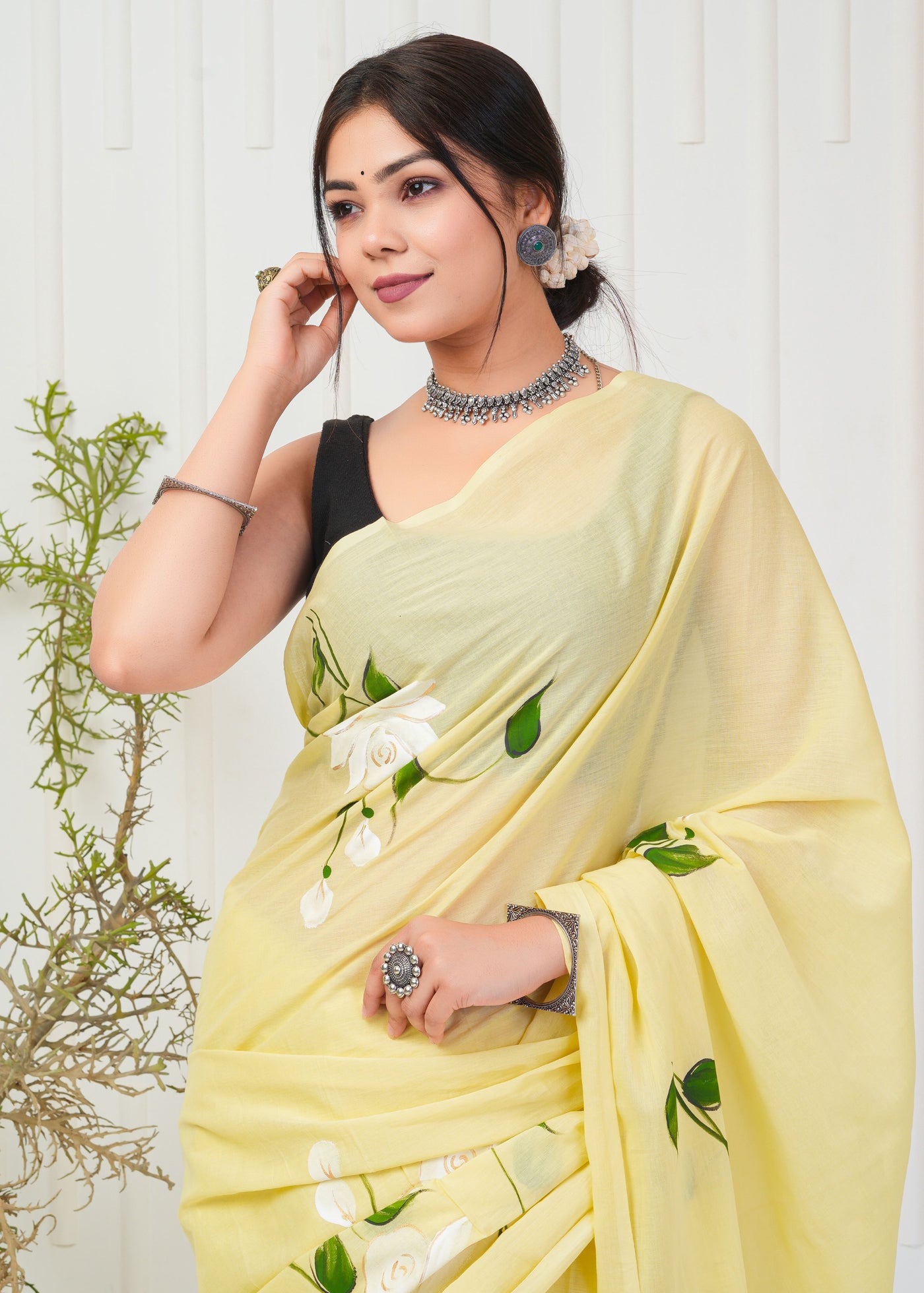 Premium Cotton Saree with Blouse Piece ( CS2012 )