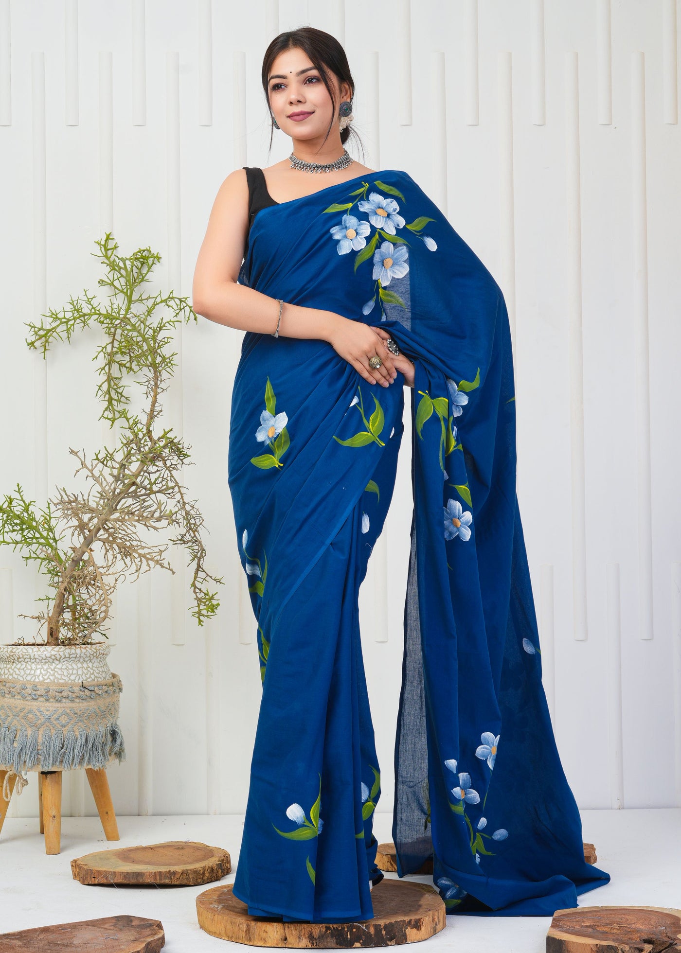 Premium Cotton Saree with Blouse Piece ( CS2013 )