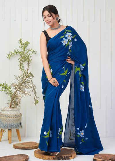 Premium Cotton Saree with Blouse Piece ( CS2013 )