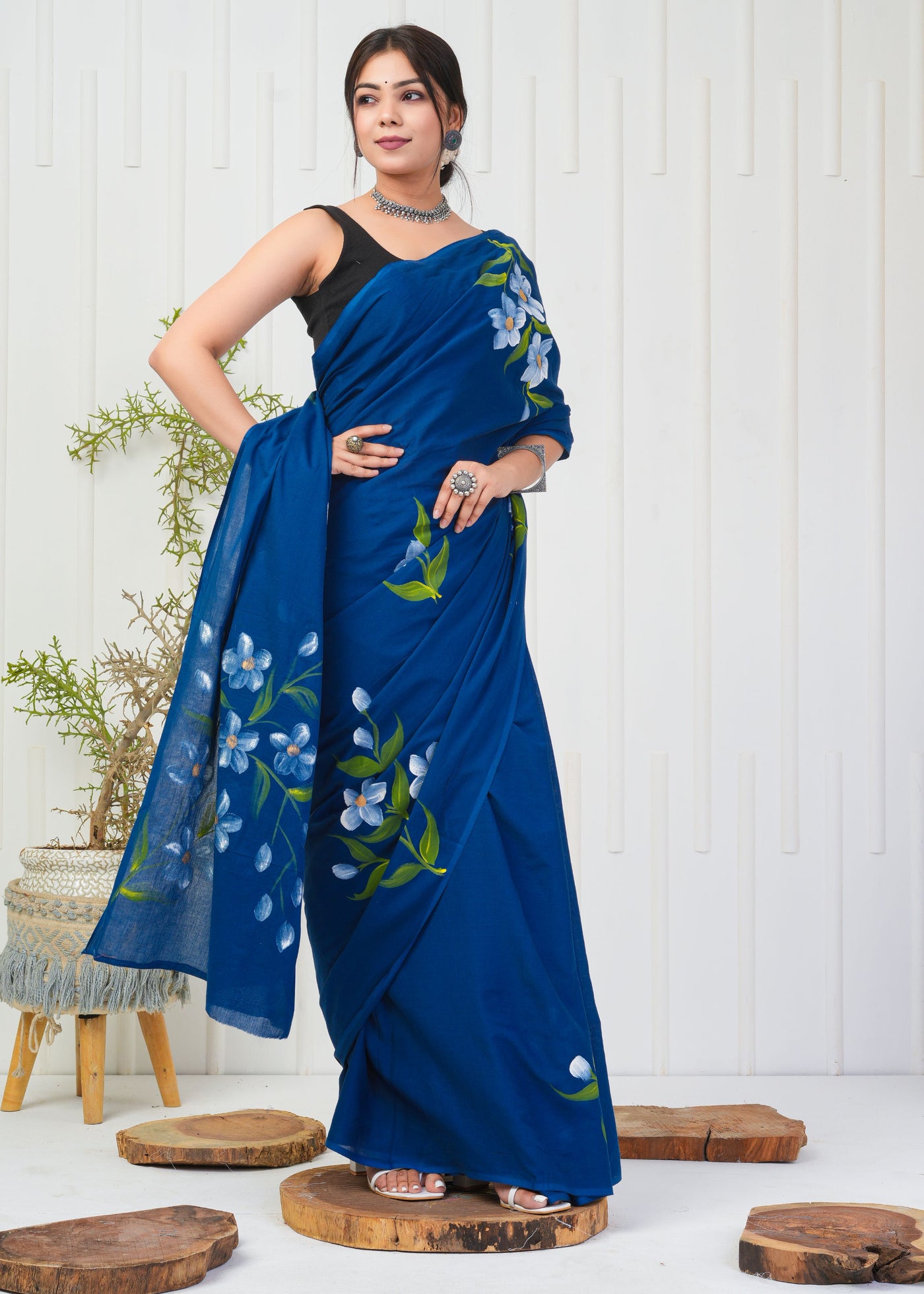 Premium Cotton Saree with Blouse Piece ( CS2013 )