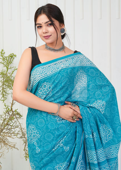 Premium Cotton Saree with Blouse Piece ( CS2009 )