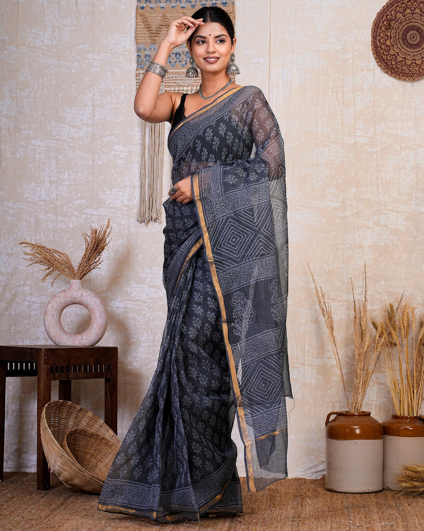 Kota Doria Saree ( KT0513 )