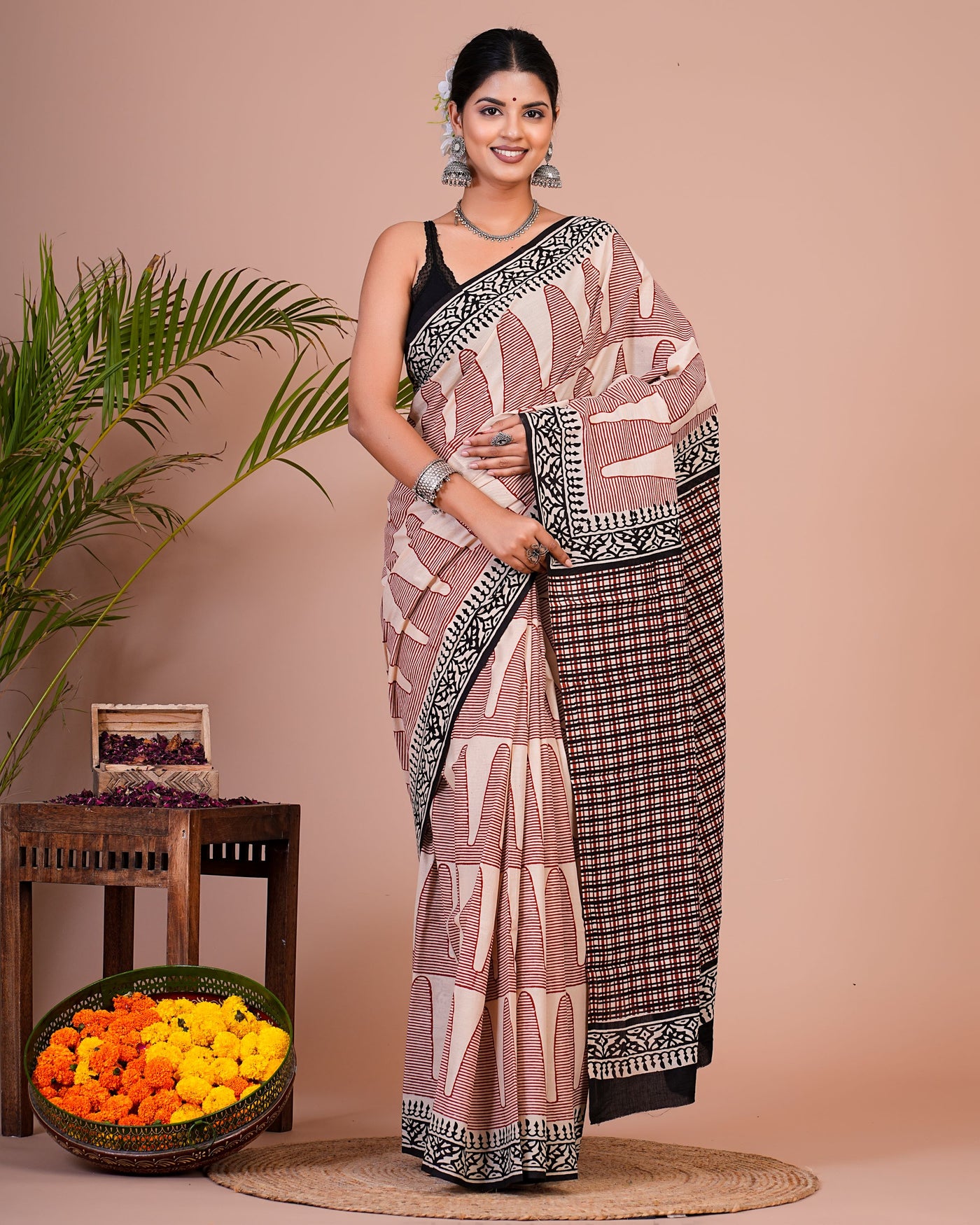 Premium Cotton Saree with Blouse Piece ( CS0501 )