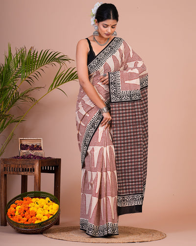 Premium Cotton Saree with Blouse Piece ( CS0501 )