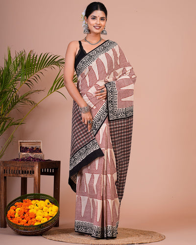 Premium Cotton Saree with Blouse Piece ( CS0501 )