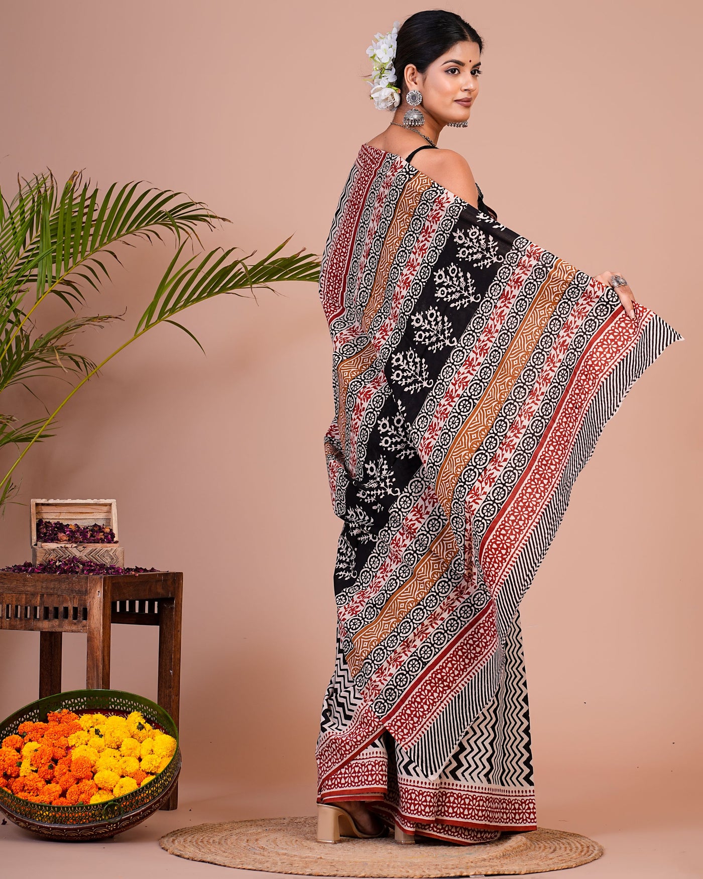 Premium Cotton Saree with Blouse Piece ( CS0504 )