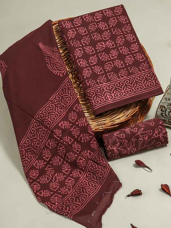 Cotton Suit Set with Cotton Dupatta (CT1061)